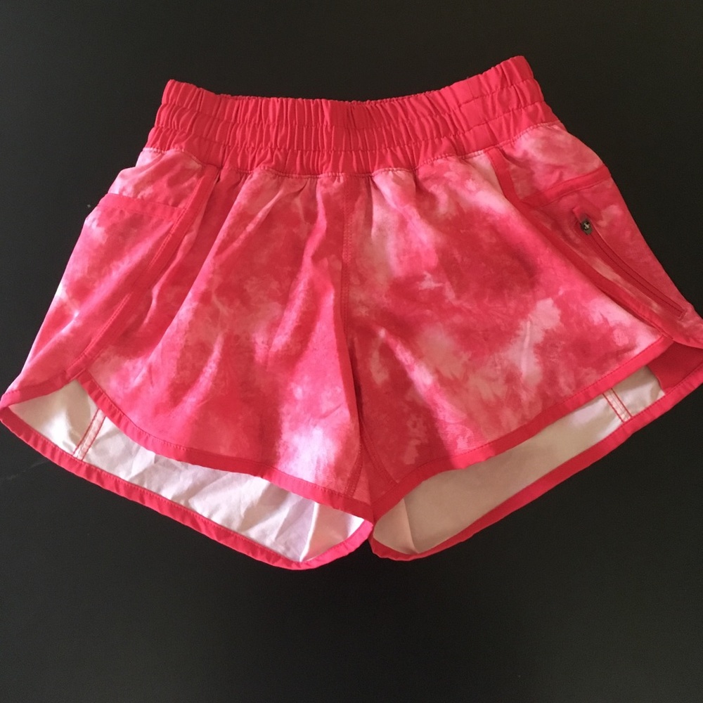 Lululemon Pink Tie Dye Tracker Shorts
